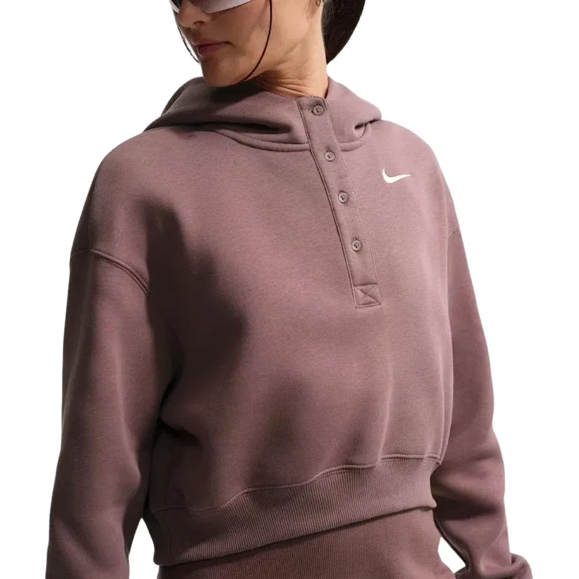 Женское худи Sportswear Phoenix Fleece Oversized Cropped Hoodie Asia Sizing 'Tattoo Sail' Nike, Tattoo/Sail — фото 3