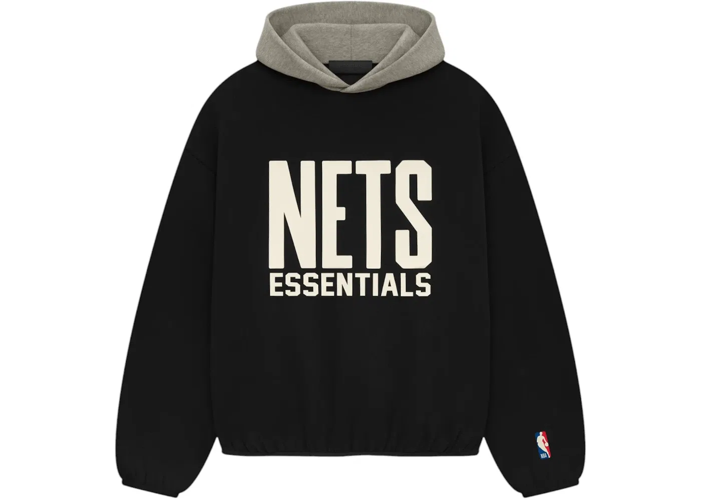 Мужской худи с принтом Fear of God Essentials Nets, Black/Warm Heather