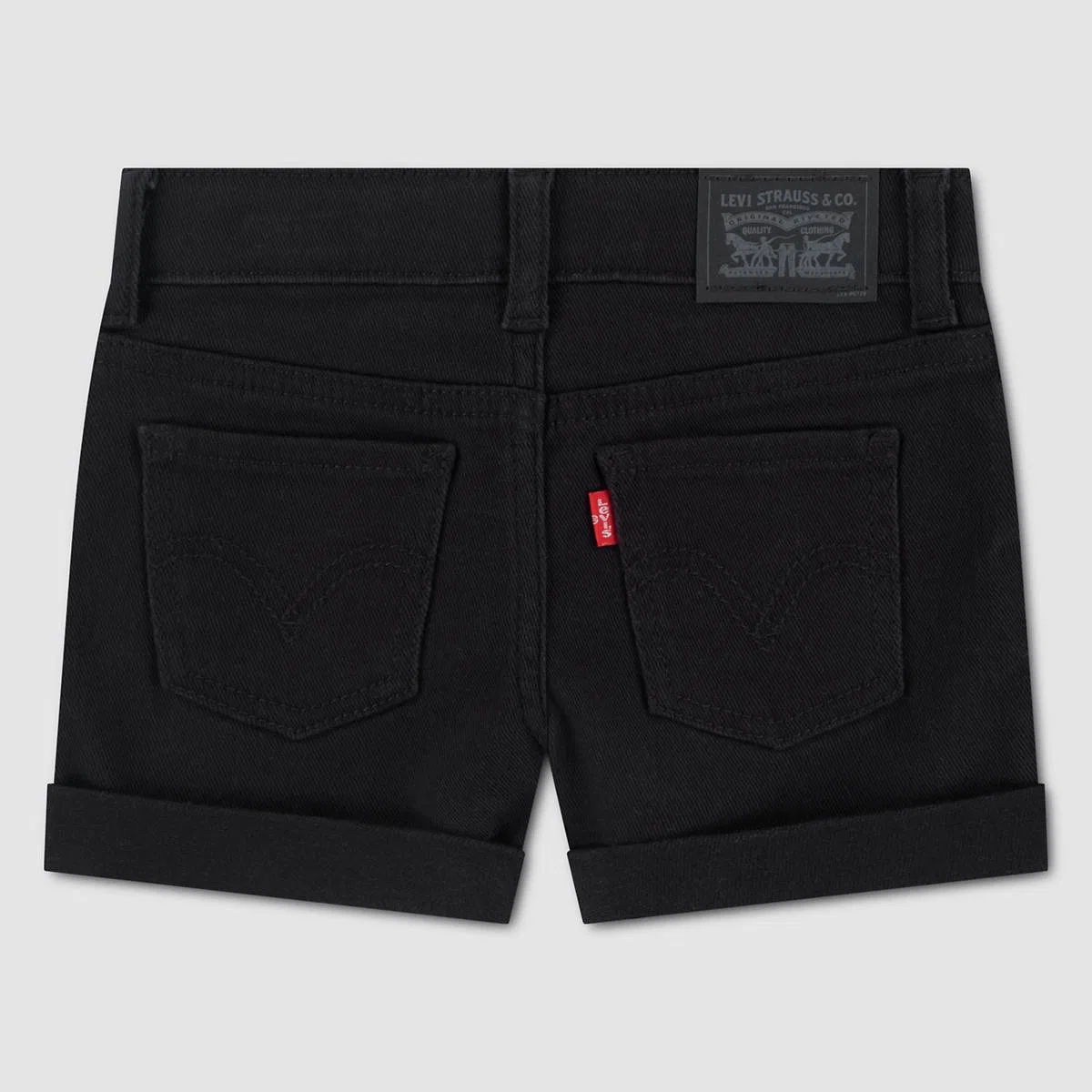 Короткие шорты для девочек 2-4 лет Levi's, Black - Charcoal — фото 2