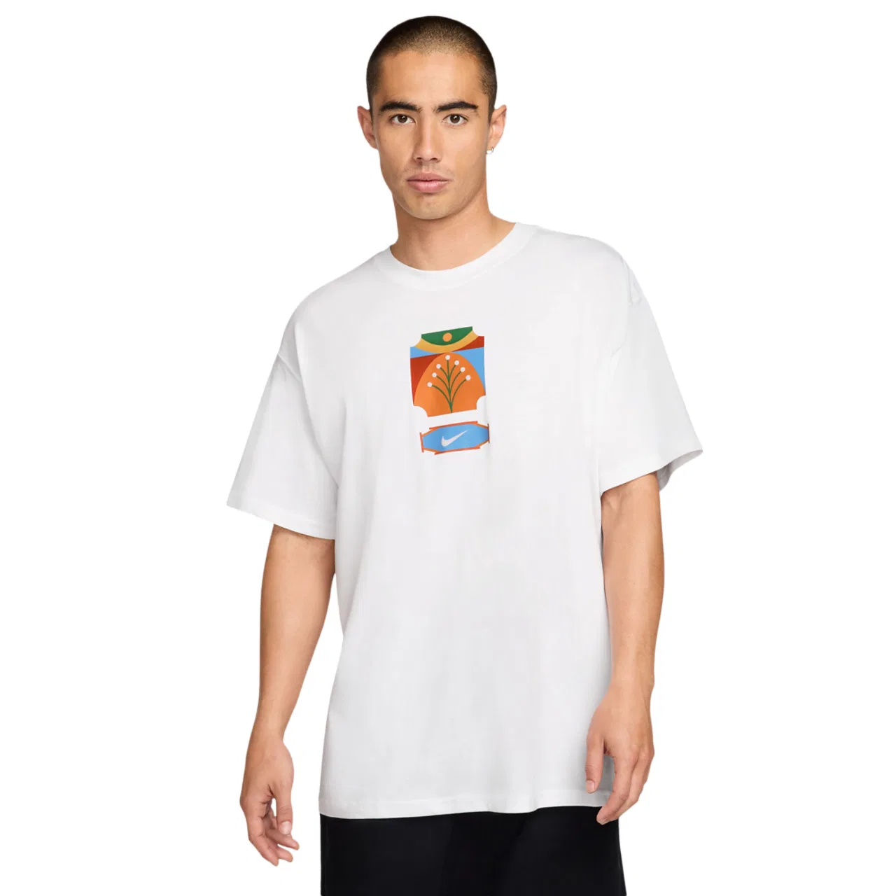 Футболка мужская LSE Palm Camo Nike, цвет White/Multi