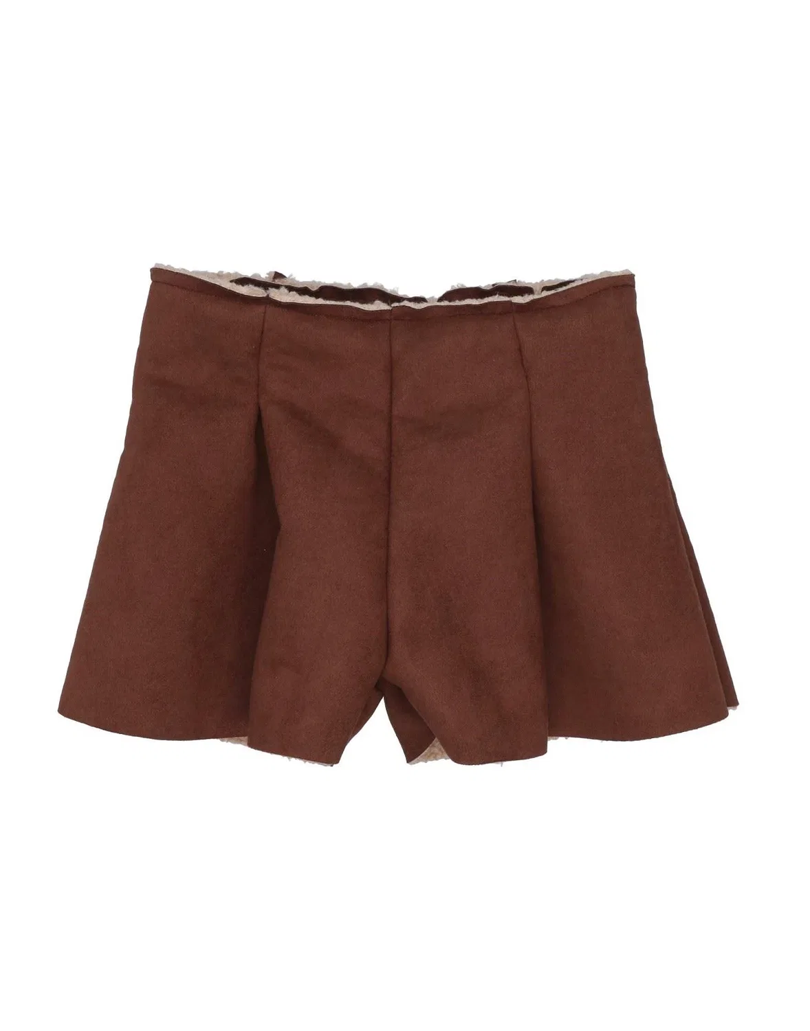 Детские шорты для девочек из замши с отстегивающейся аппликацией Giro Quadro, коричневый