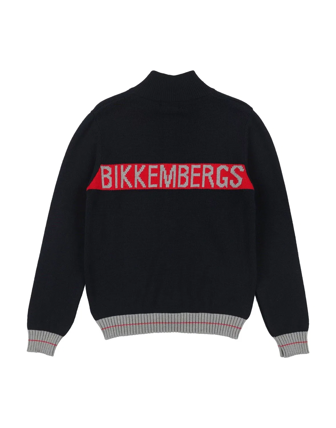 Детский кардиган с интарсией Bikkembergs, темно‑синий — фото 2