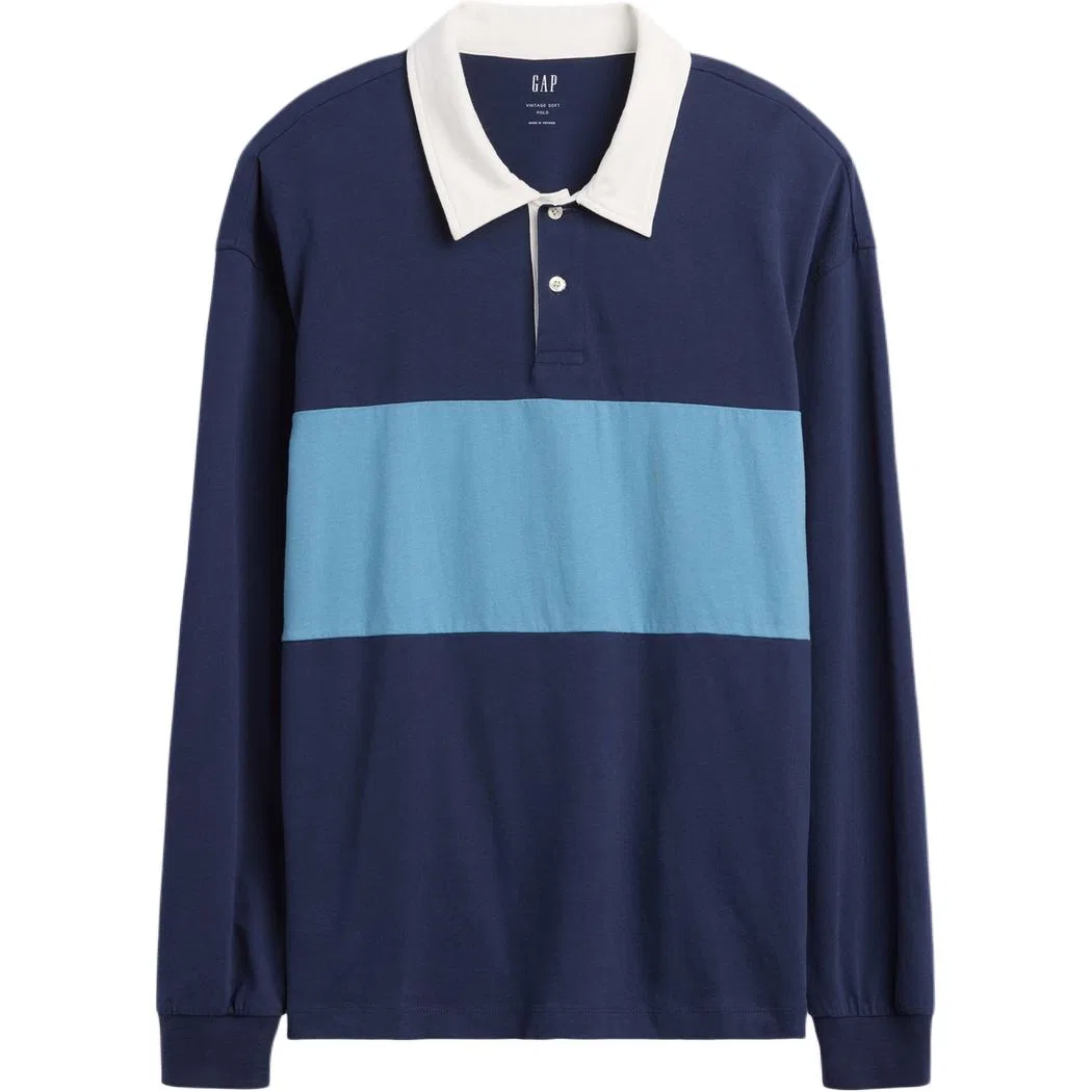 Мужское поло с воротником Marine Blue GAP, Marine Blue
