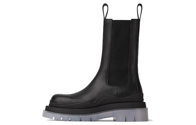 

Женские ботинки челси Bottega Veneta Tire, черный/серый