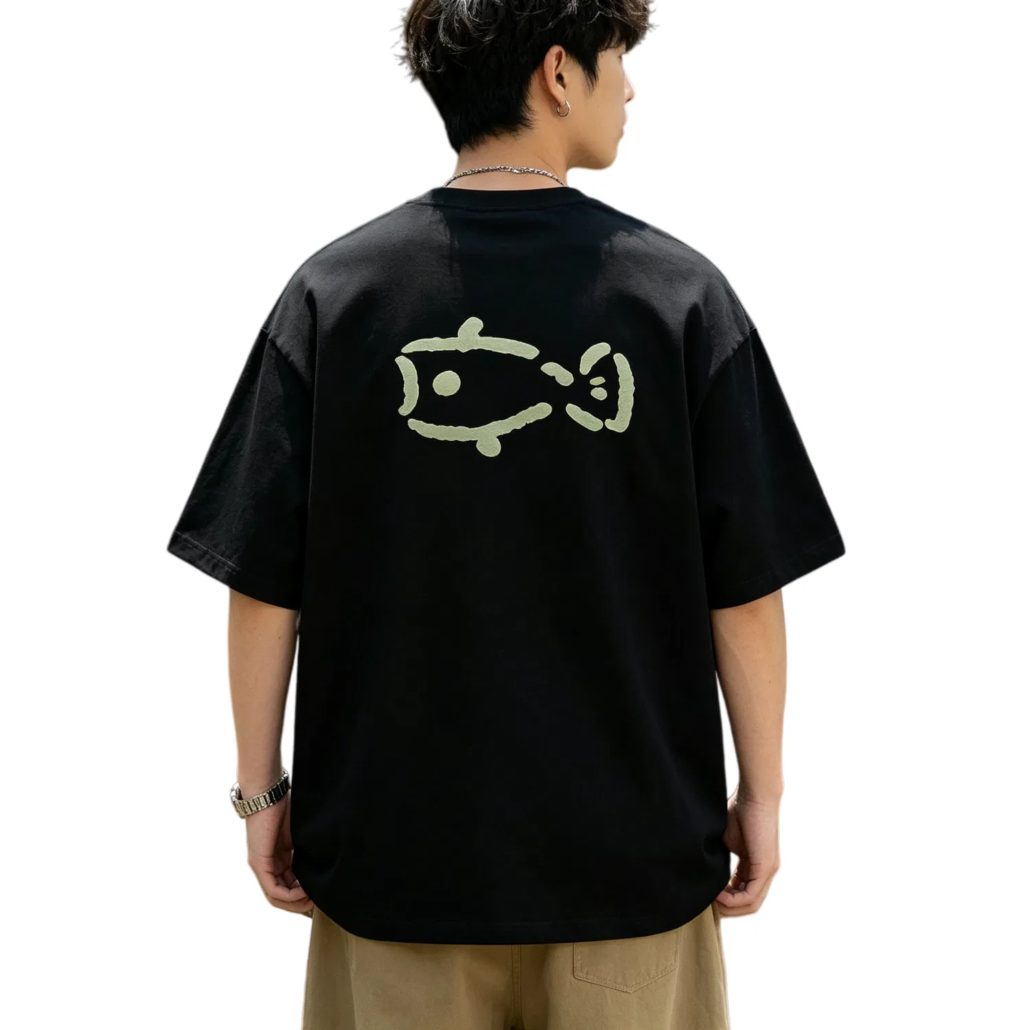 Футболка Crew Neck, Adidas, Black — фото 4