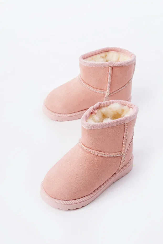 Детские ботинки для девочек с мехом Lina Step, Pink — фото 3
