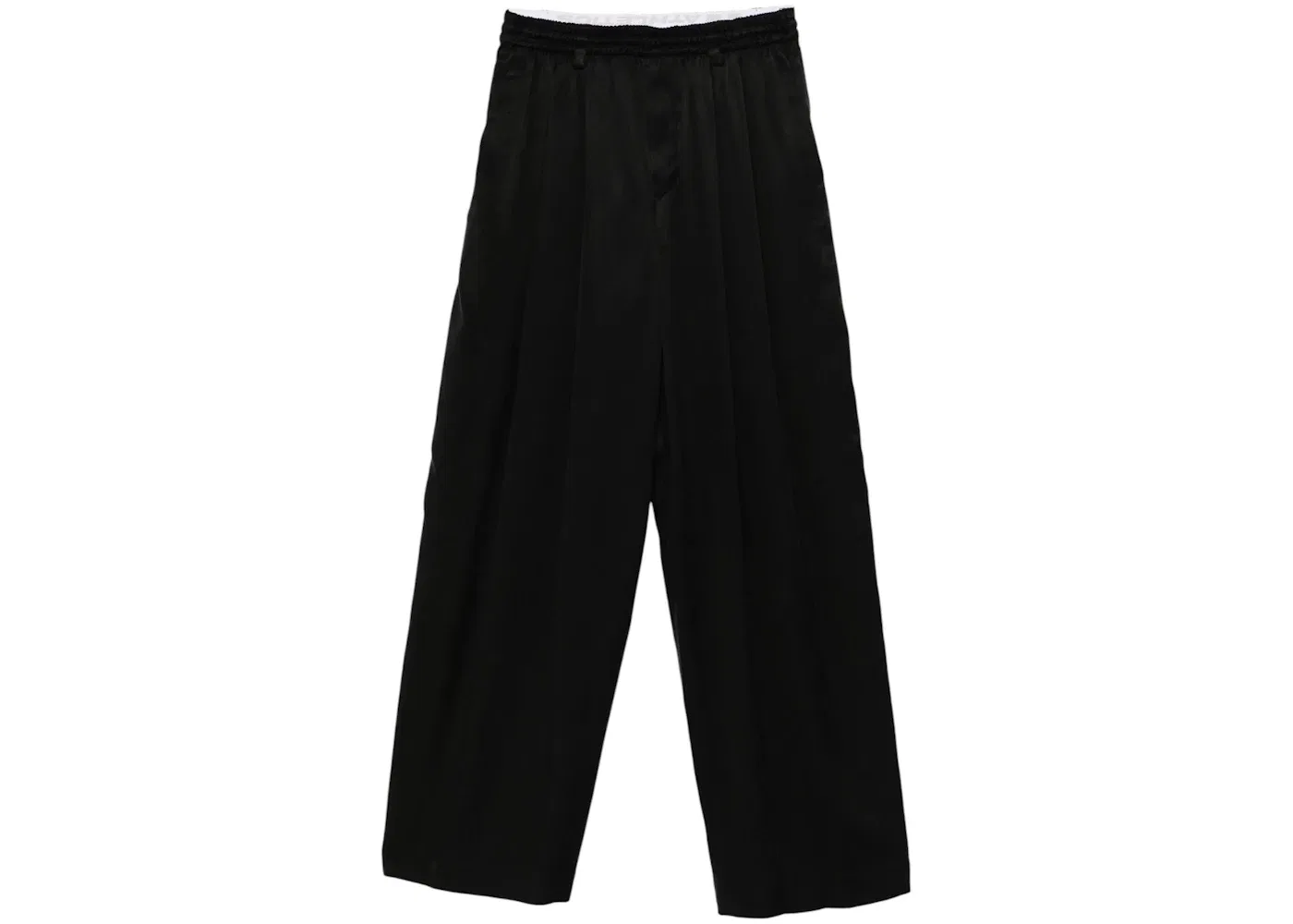 Женские брюки с эластичным поясом Turned Down Elastic Waistband Trousers Alexander Wang, Black