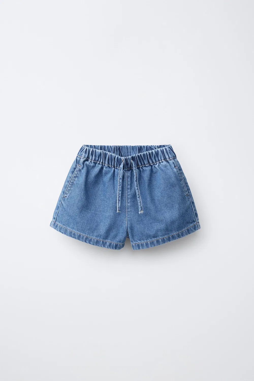Джинсовые шорты-бермуды ZARA, Mid-Blue