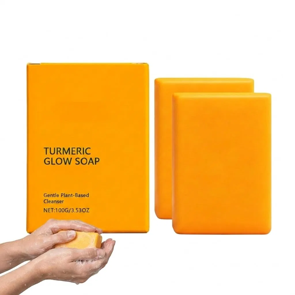 Твердое мыло с куркумой, осветляющее, HNYXEQJL, 2 шт, 100 г