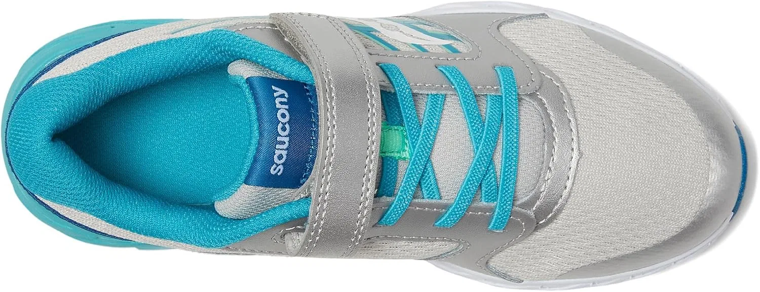 Детские кроссовки для девочек Wind Alternative Closure 2.0 Saucony, Turq/Silver — фото 3