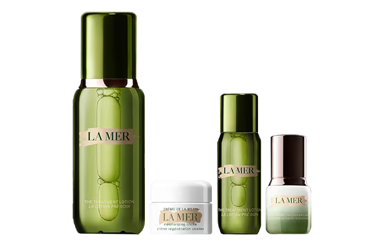 Набор уходовой косметики La Mer The Hydrating Lotion Set: увлажняющий лосьон, крем и эмульсия, 150 мл + 30 мл + 7 мл + 15 мл — фото 2