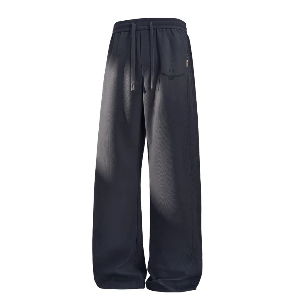 Детские брюки прямого кроя Simple Smile Drawing Pants Logo MINISO, Dark Gray