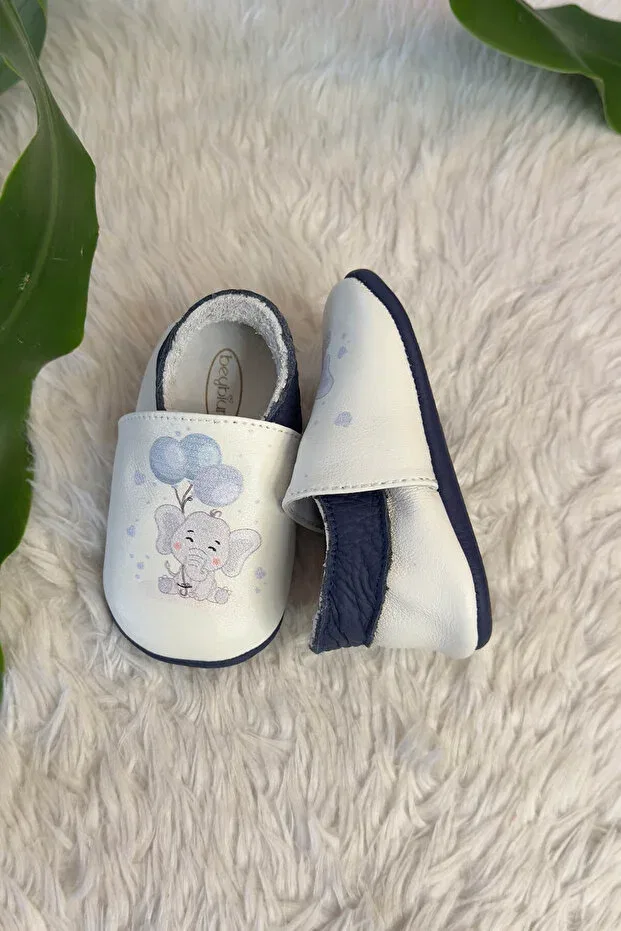 Детские тапочки для девочек и мальчиков с принтом Elephant Printed Beybium, Navy Blue — фото 3