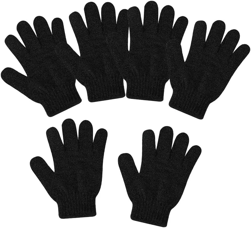 Перчатки для пилинга, 6 шт, Folpus, Черный
