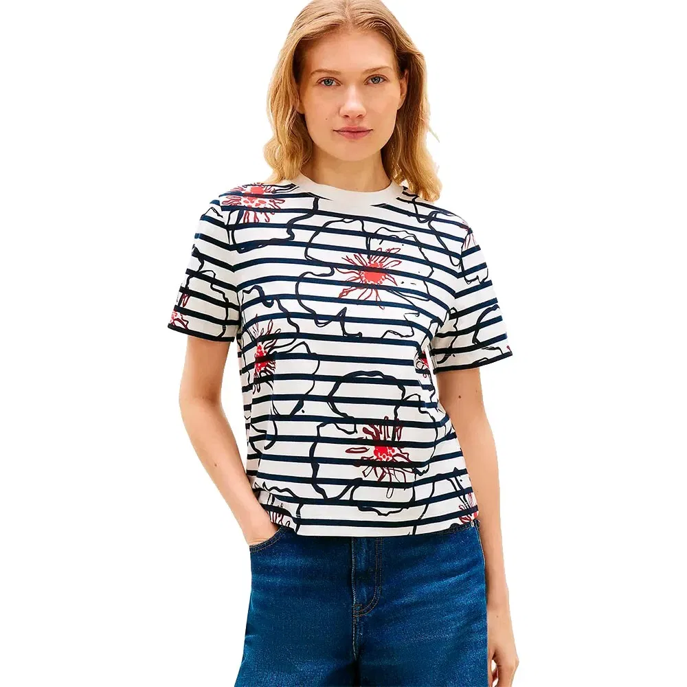Футболка Flower Graphic Regular Fit Tommy Hilfiger, белый
