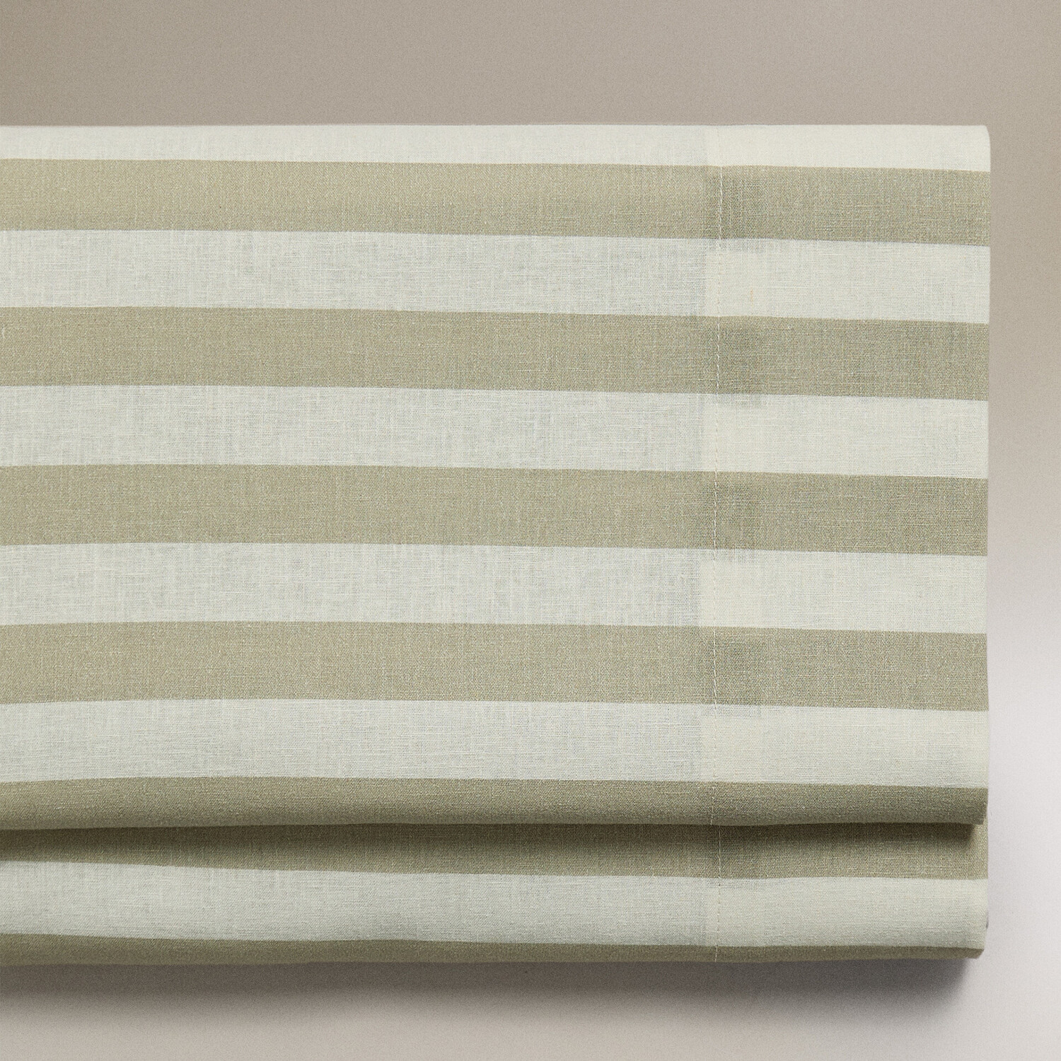 

Простыня Zara Home Striped Cotton Linen, зеленый