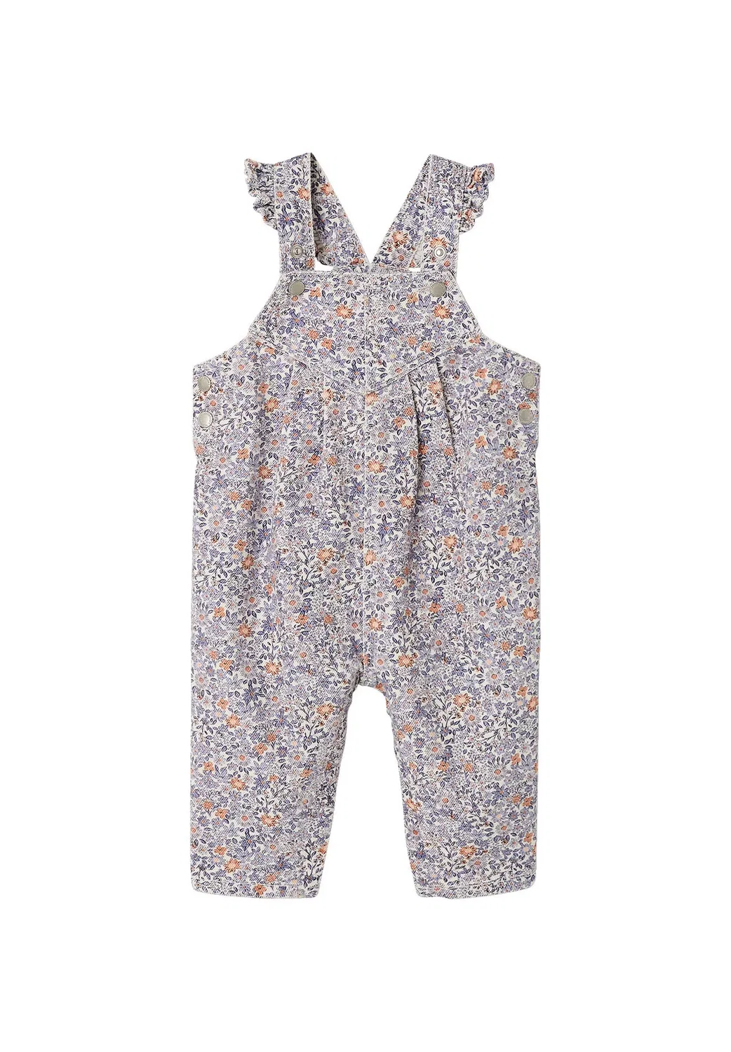 Twill-Latzhose mit volantträgern baby - комбинезон Vertbaudet, Blau