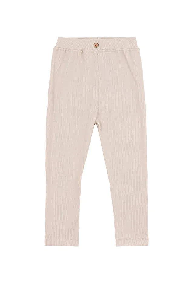 Детские леггинсы для девочек рифленые Basics Duffy Kids, Beige
