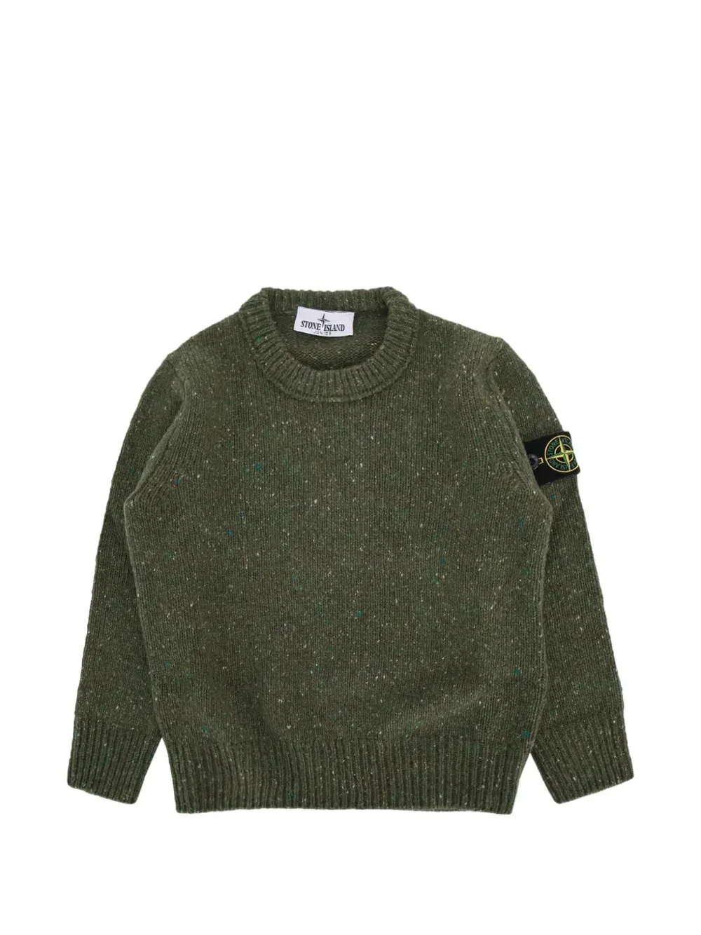 Свитер с нашивкой в виде компаса Stone Island Junior, зеленый