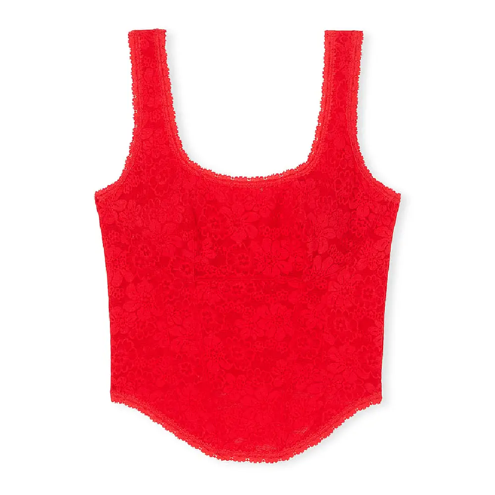 

Топ Victoria's Secret Pink The Cinched Corset Top, красный