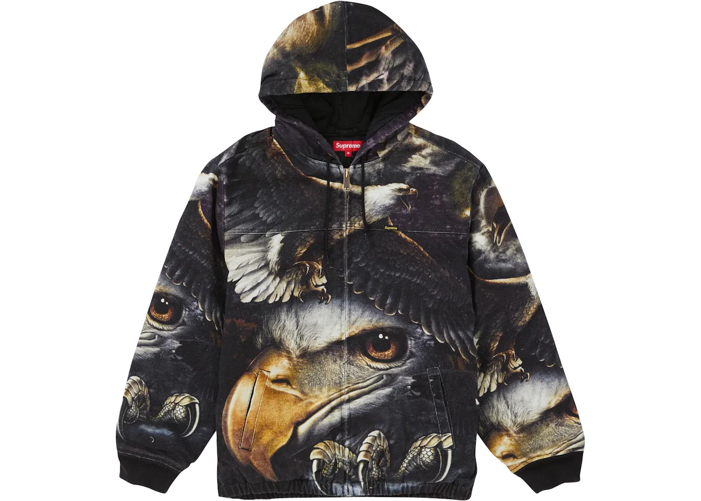 Мужская рабочая куртка Supreme Eagle Hooded Work Jacket, Black