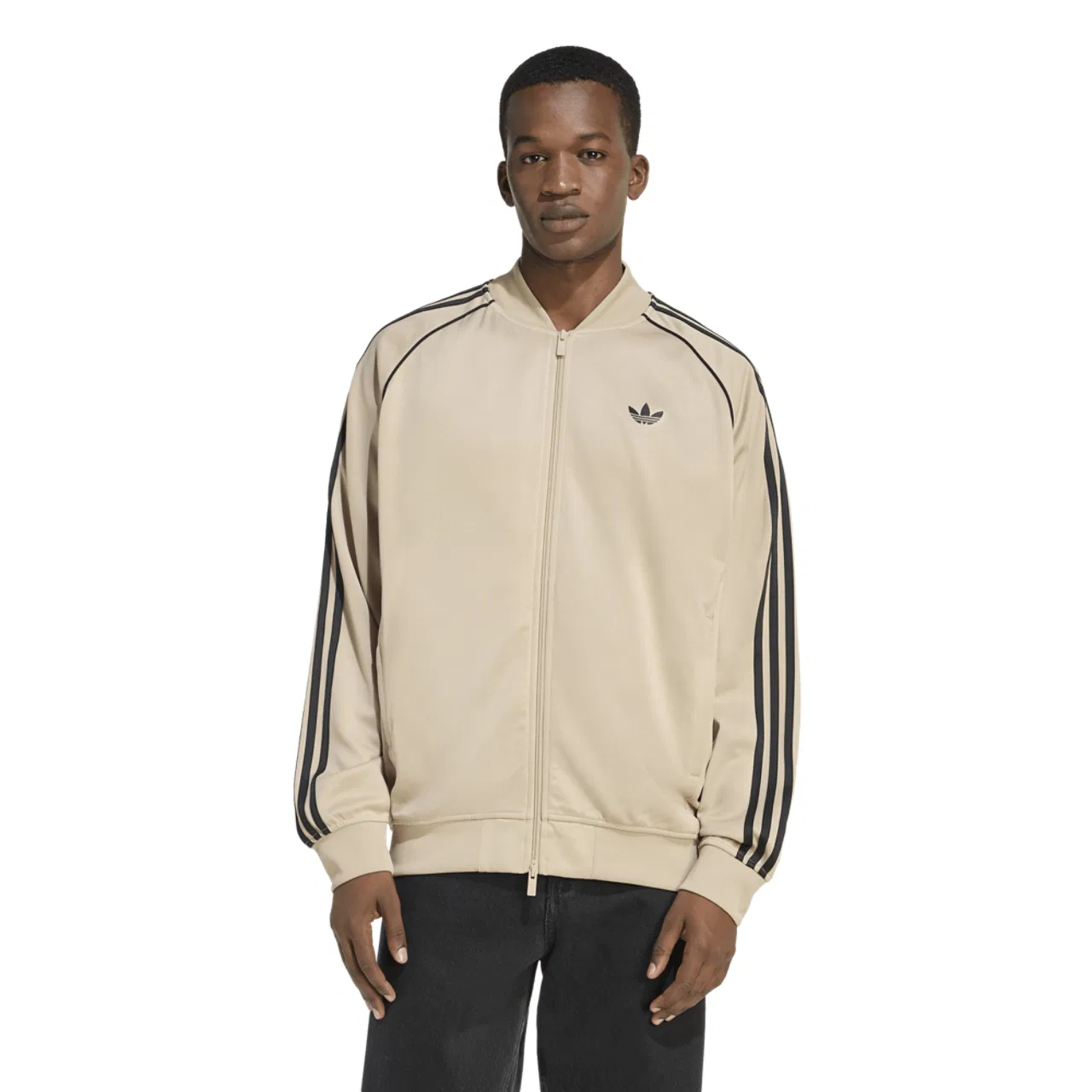 Мужская куртка Super Star Loose Track Top Adidas, цвет Black/Tan