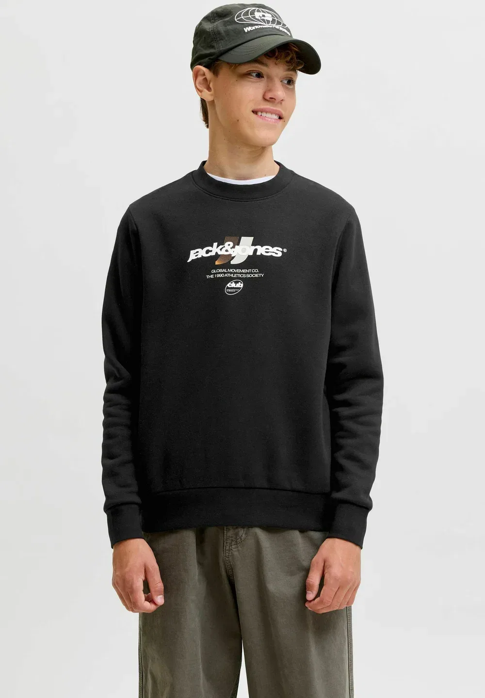 Толстовки с логотипом, толстовки для подростков - толстовка Jack & Jones Junior, Black — фото 2