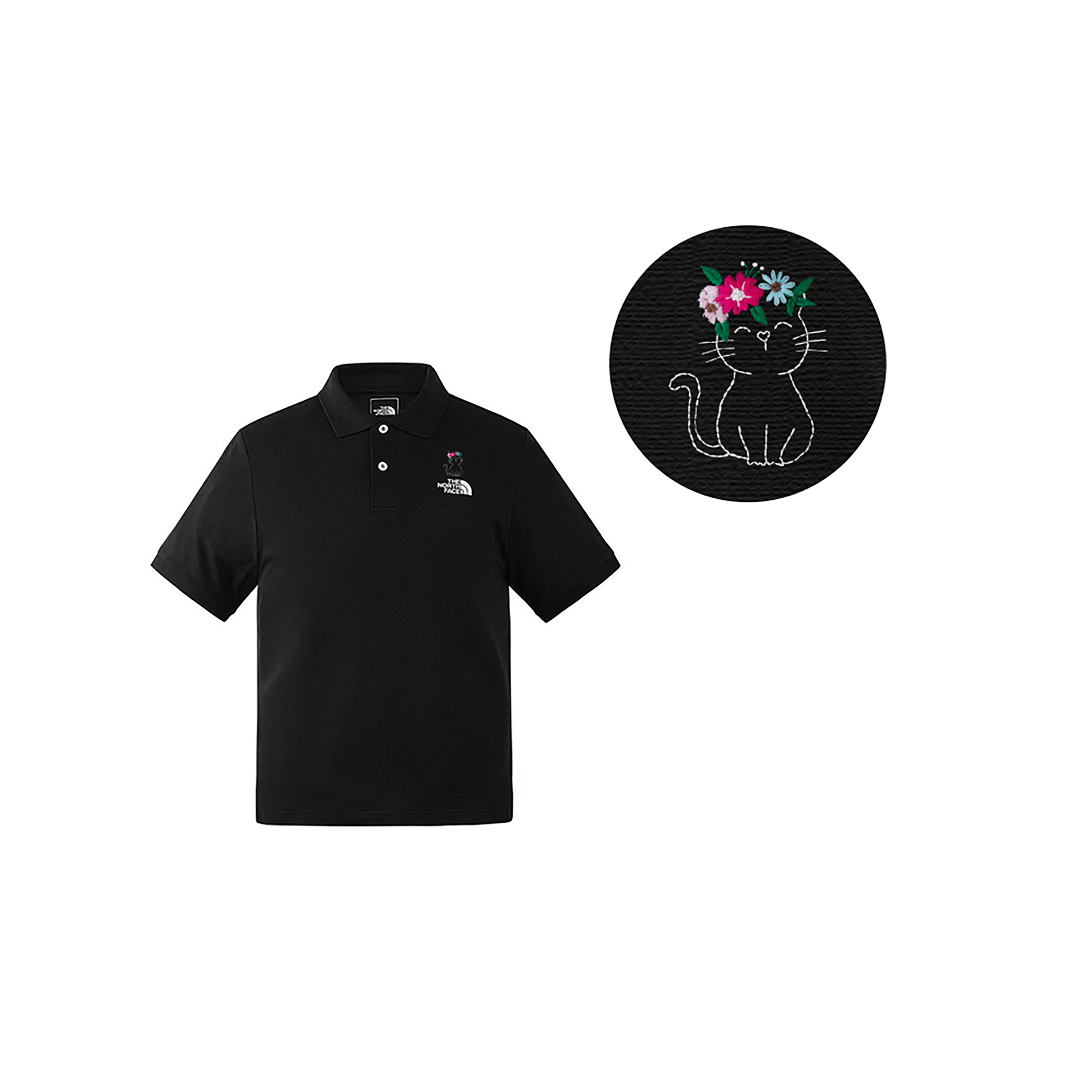 

THE NORTH FACE Мужская черная поло, Черный, THE NORTH FACE Мужская черная поло