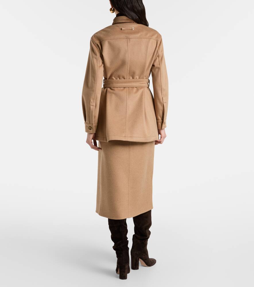Куртка из верблюжьей шерсти Leva с поясом Max Mara, Cammello — фото 3
