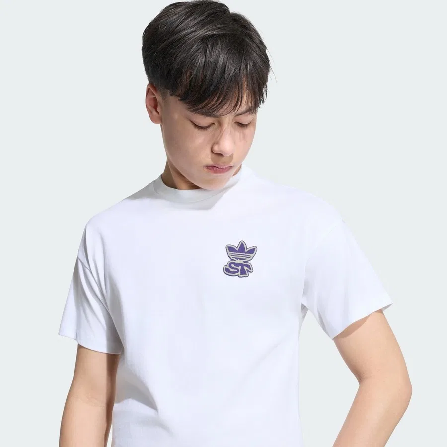 Футболка с длинным рукавом Loose Batwing adidas, Белый — фото 4
