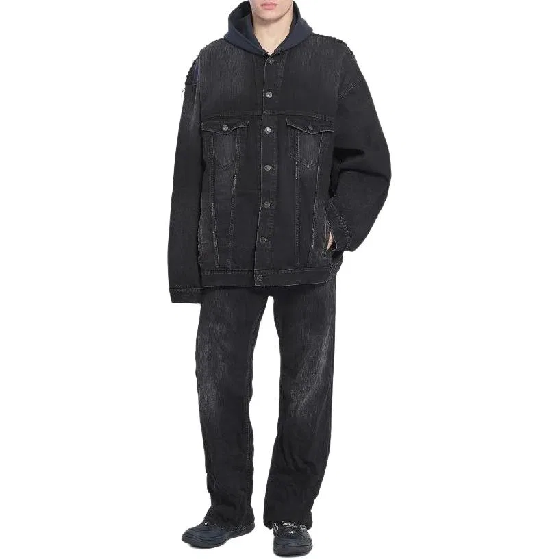 Мужская куртка Oversized Layered Balenciaga, Black — фото 3