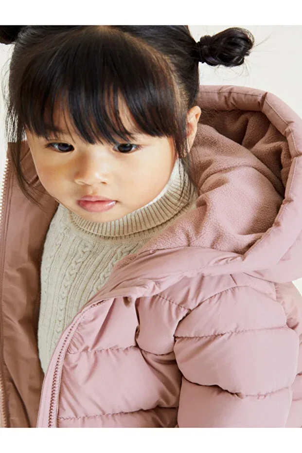 Детское пальто для девочек на молнии Next Baby, Pink — фото 4