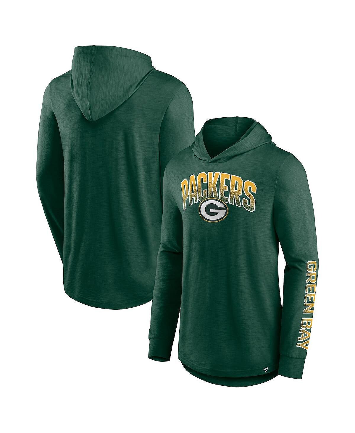 

Мужская фирменная толстовка с капюшоном зеленого цвета green bay packers front runner Fanatics, зеленый