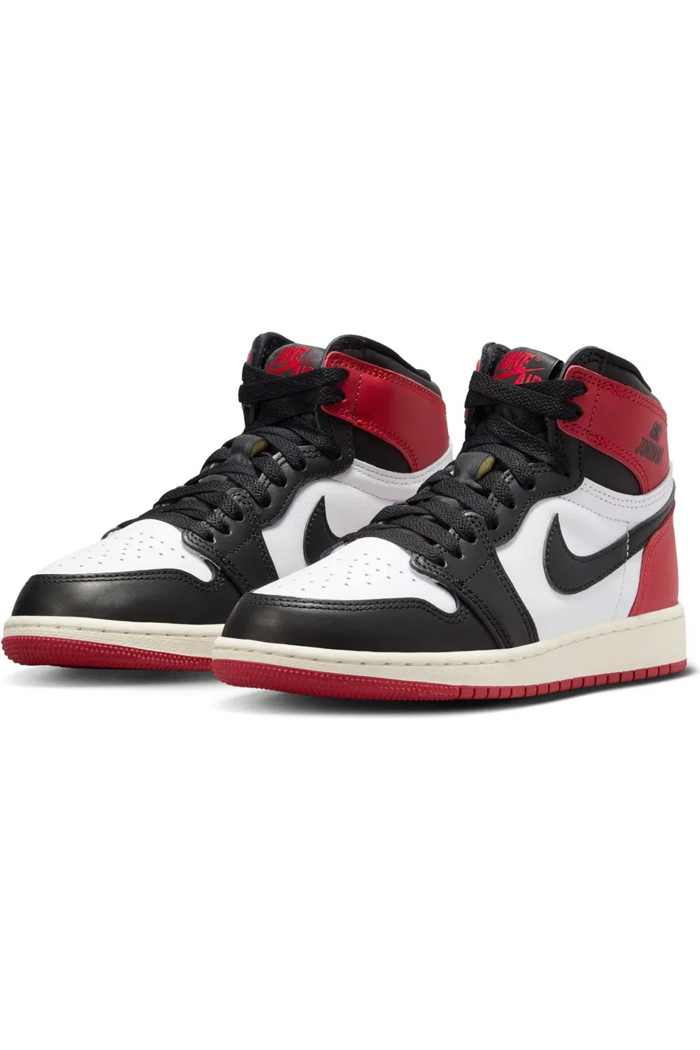 Детские баскетбольные кроссовки высокие Air Jordan 1 Retro High OG Jordan, черный/красный/белый