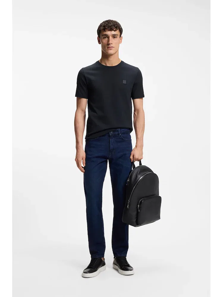 Футболка с логотипом BOSS, Regular Fit, Navy — фото 2
