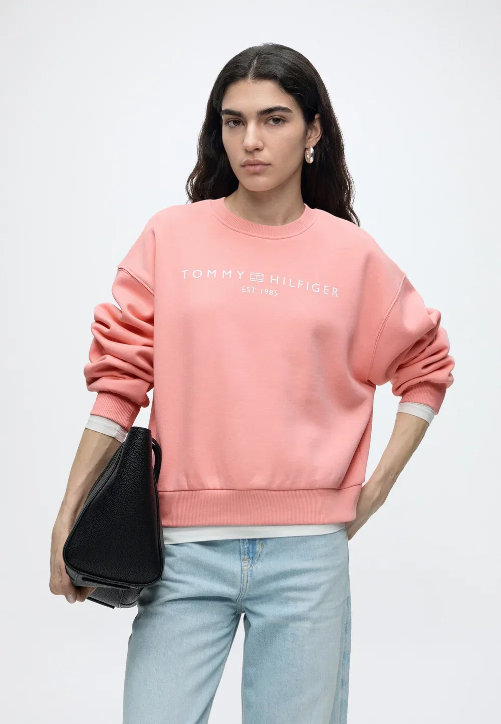 Логотип корпорации mdrn swtsrt - логотип корпорации - толстовка Tommy Hilfiger, Carnation Pink — фото 4