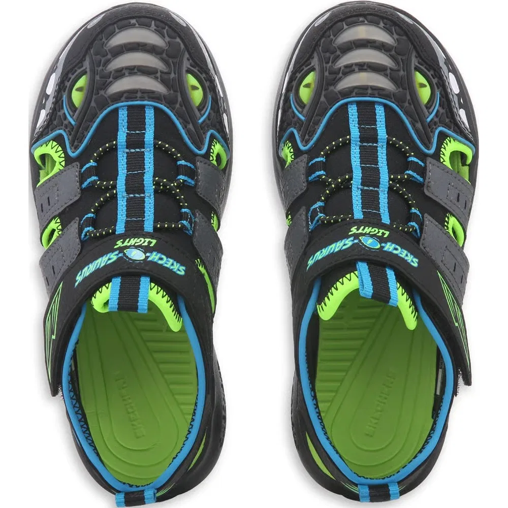 Детские сандалии Razor Slash Skechers, Black/Blue/Lime — фото 4
