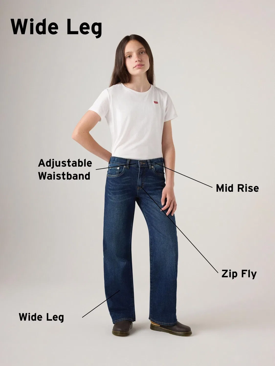 Джинсы Wide Leg Levi's, синие — фото 2