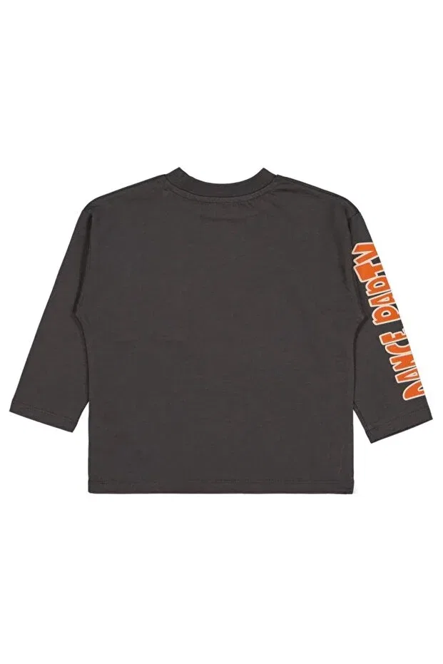 Детские свитшот для мальчиков с принтом Dance Party Printed Civil Boys, Anthracite — фото 3