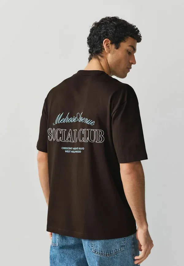 Футболки с принтом 3 шт, 100% хлопок, Relaxed fit, Next, White, Brown, белый/синий/коричневый