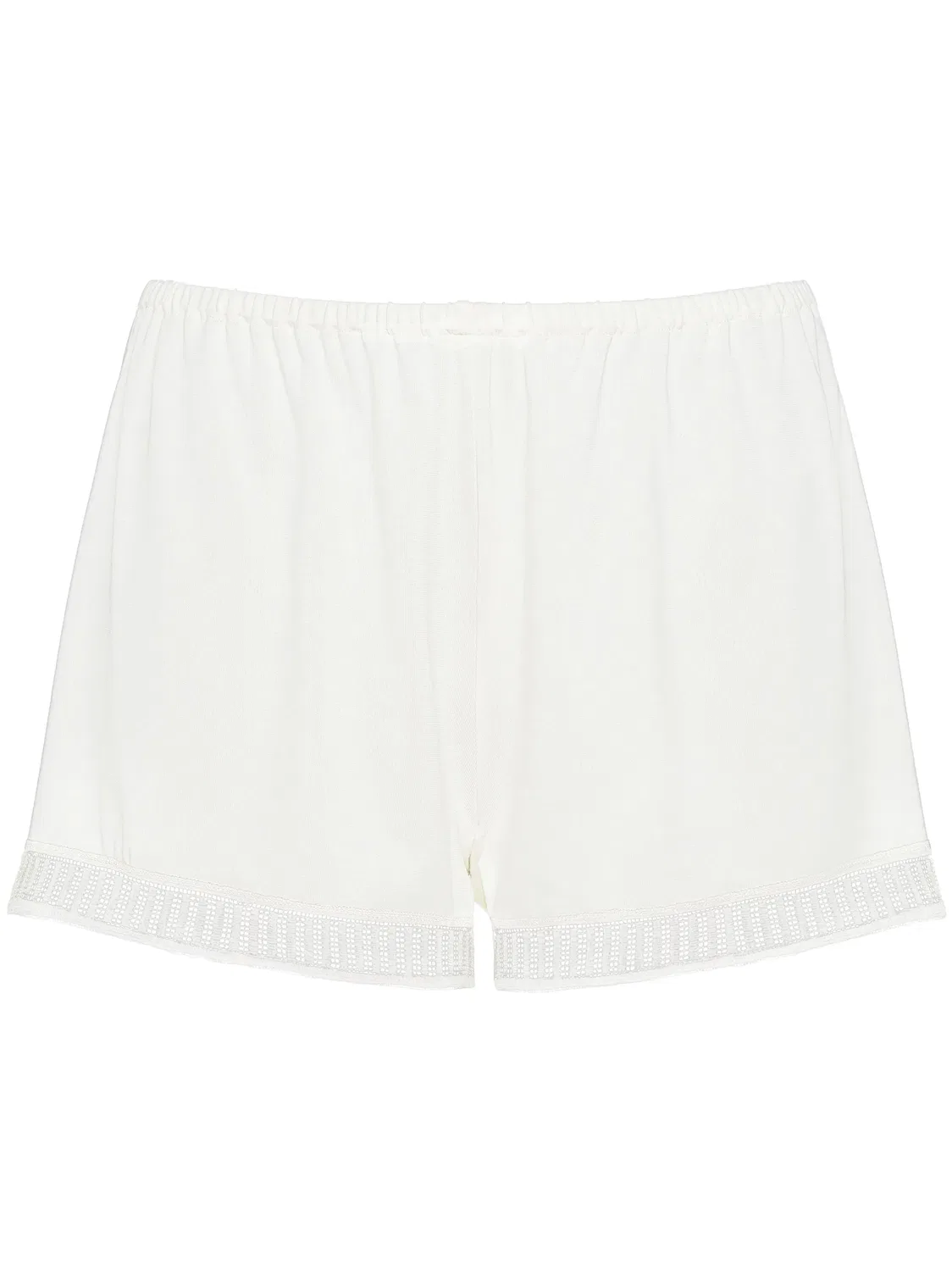 Шорты с графической кружевной отделкой ERES, белый