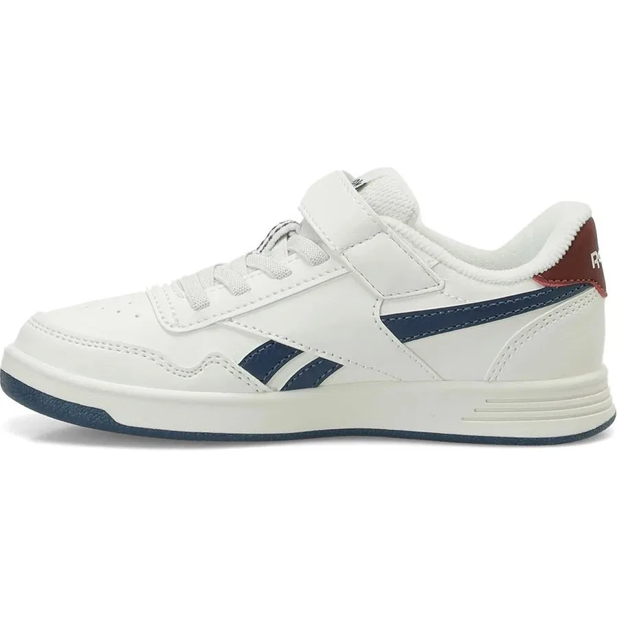 Детские кроссовки с эластичными шнурками и липучкой Court Advance Elastic Reebok, Бело-синий — фото 3