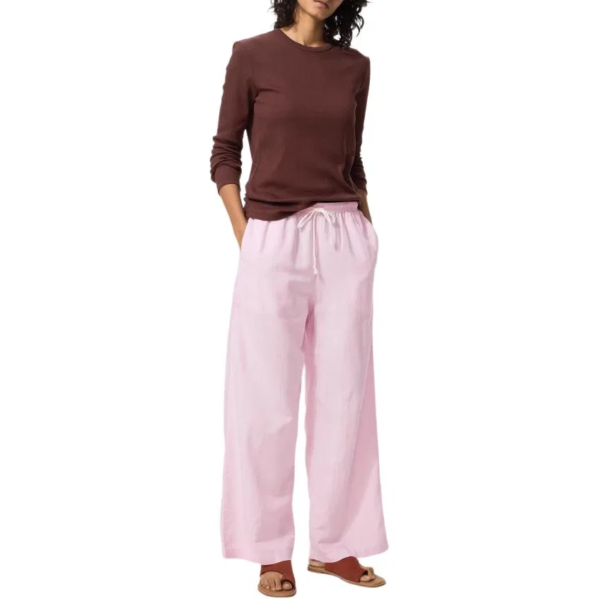 Женские повседневные брюки Pink Moderate UNIQLO, Розовый — фото 3