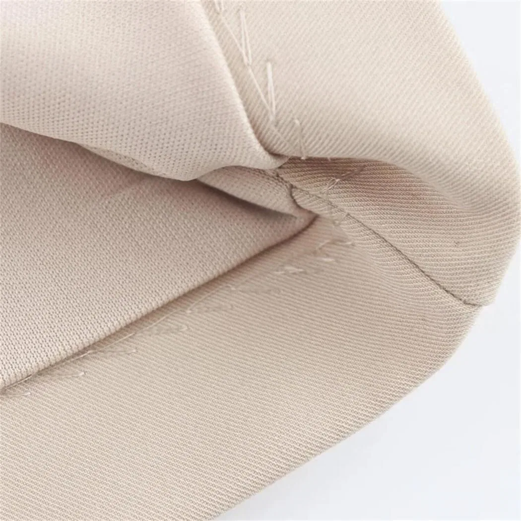 Женское A-силуэта мини-платье без рукавов с поясом Khaki — фото 2
