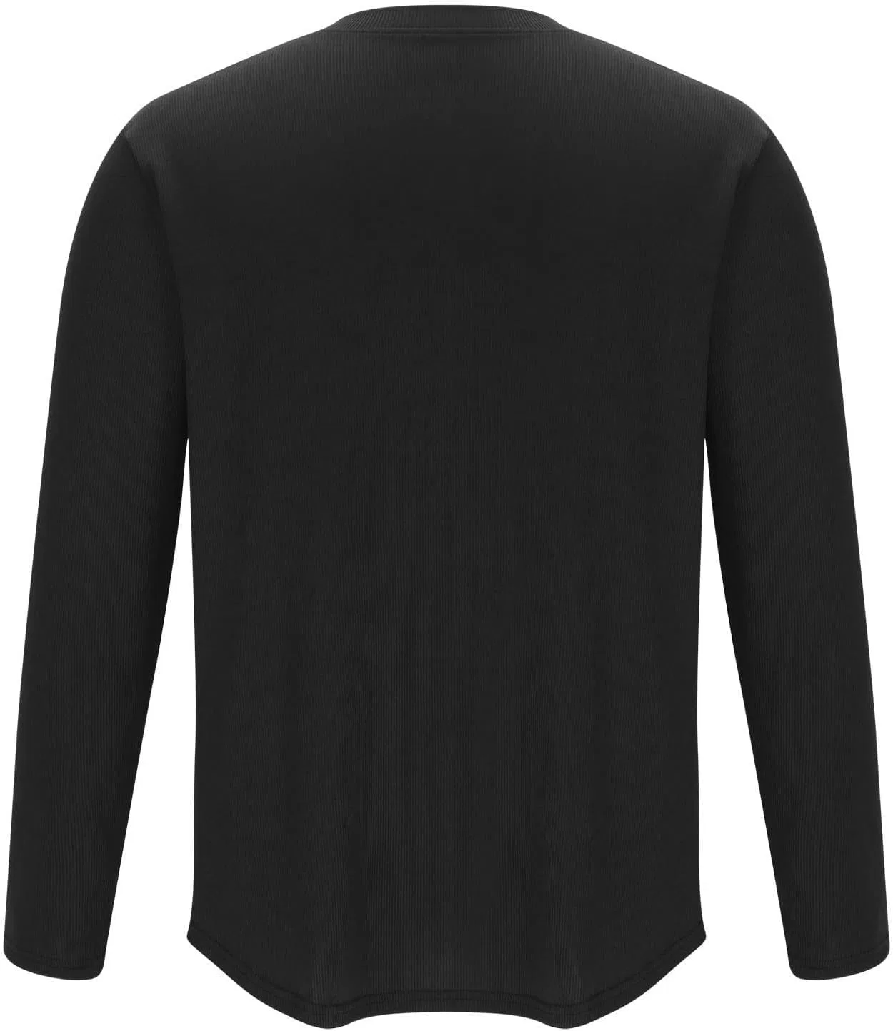 Мужская облегающая футболка с воротником-хенли Athletic, Black — фото 4