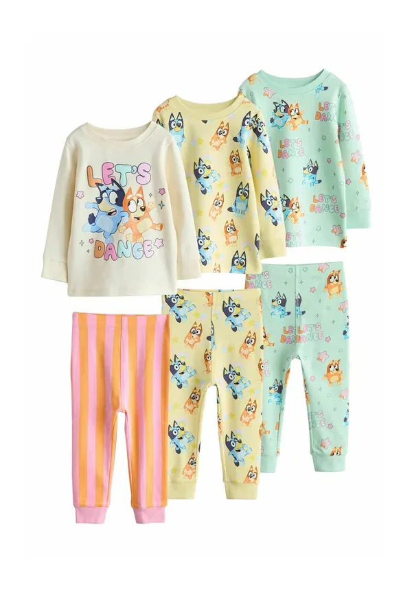 Пижамный комплект из 3 предметов, хлопок, Regular fit snuggle pyjamas 3 pack set Next, Blue/Yellow, синий/желтый