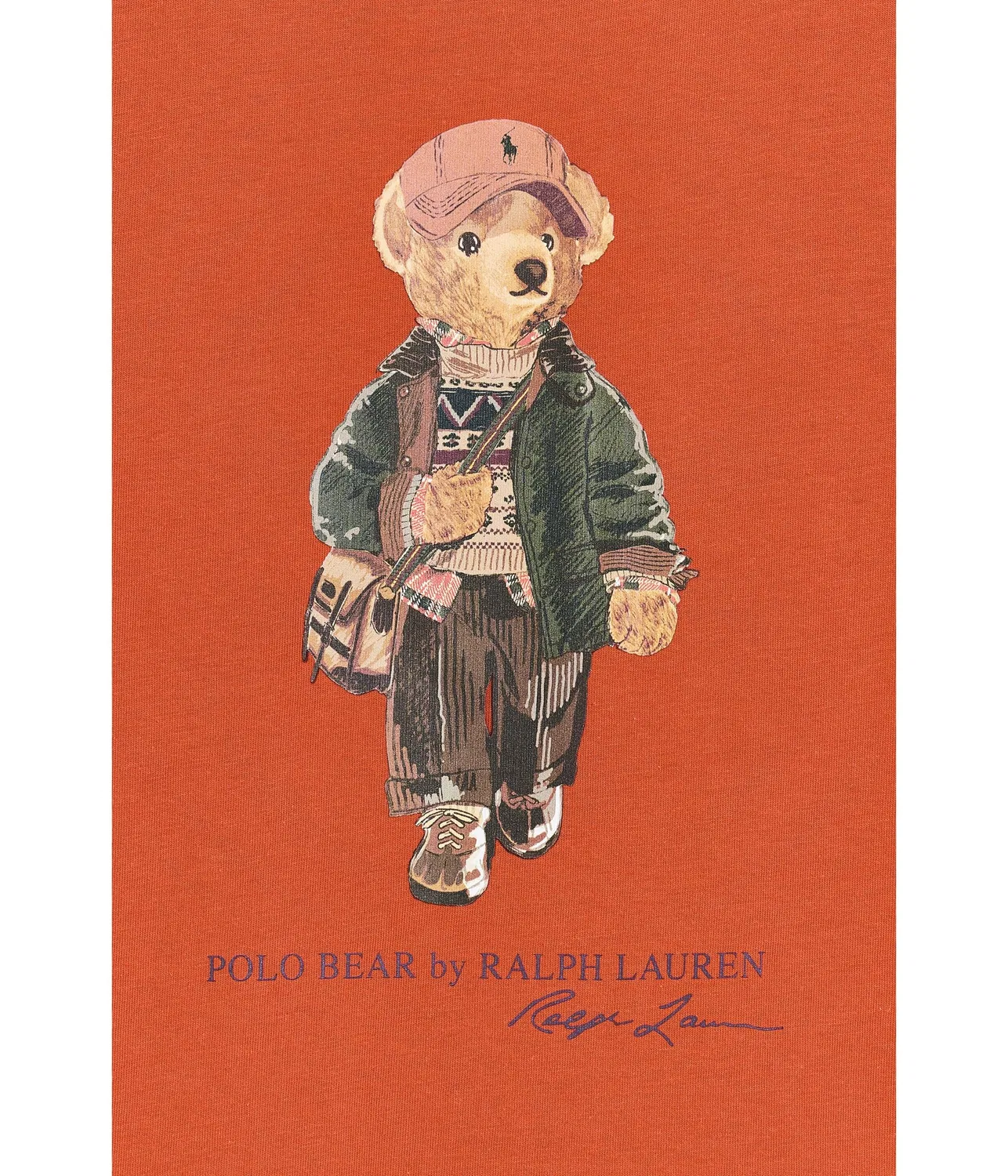 Хлопковая футболка Polo Bear (для малышей/детей младшего возраста) Polo Ralph Lauren Kids, Varsity Orange — фото 3