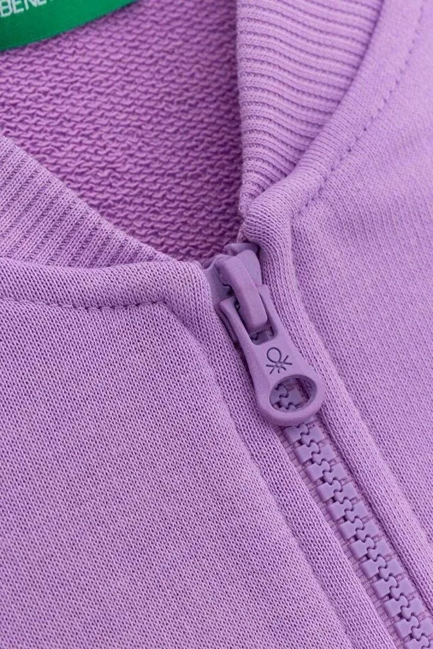 Детские свитшот для девочек с длинным рукавом United Colors Of Benetton, Lilac — фото 4