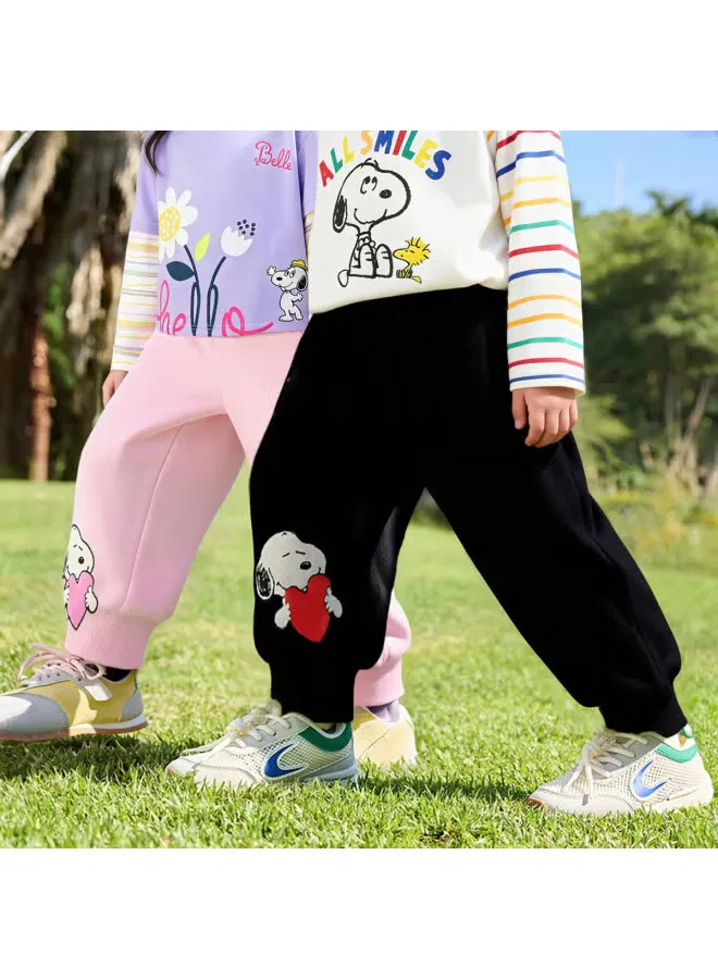 Штаны с принтом сердечек Snoopy, серый