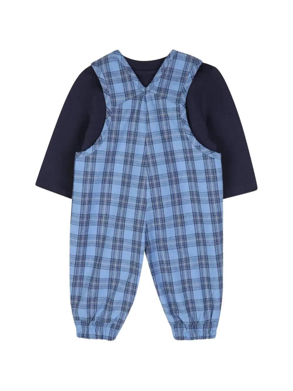 Футболка в клетку BOSS Kidswear, темно-синий — фото 2